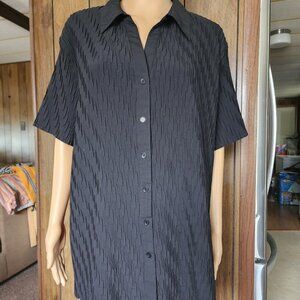 Laura Scott Womans Black Blouse-Sz 2x-Very Nice